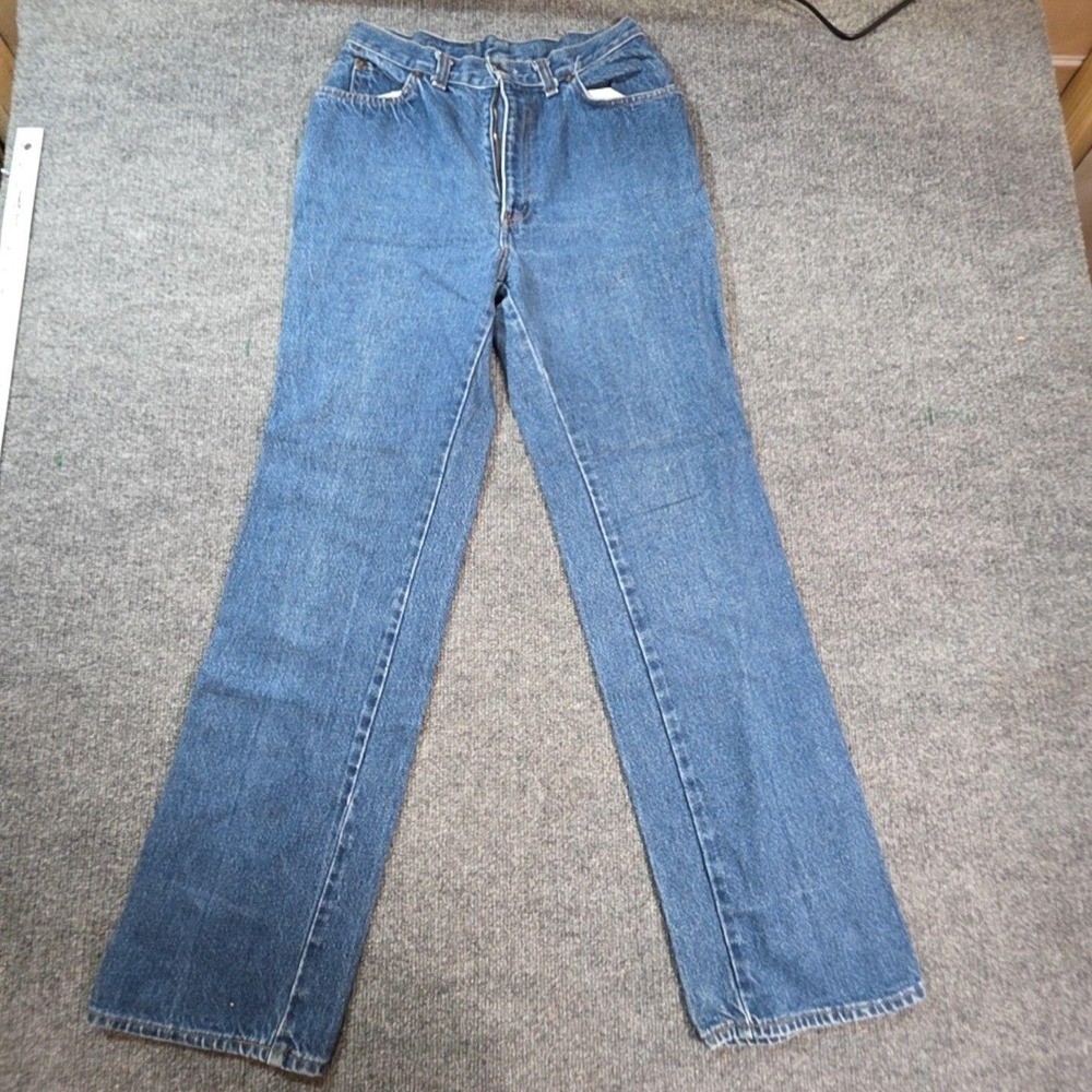 Vintage Levis Jeans Womens 12 Blue Medium Wash High Rise Straight 31x31 USA